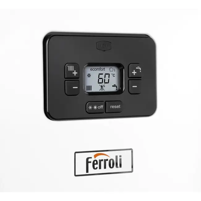 Panel digital de la caldera Ferroli Kalis 24 kW