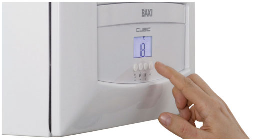 Panel digital de la caldera Baxi Cubic 24 kW